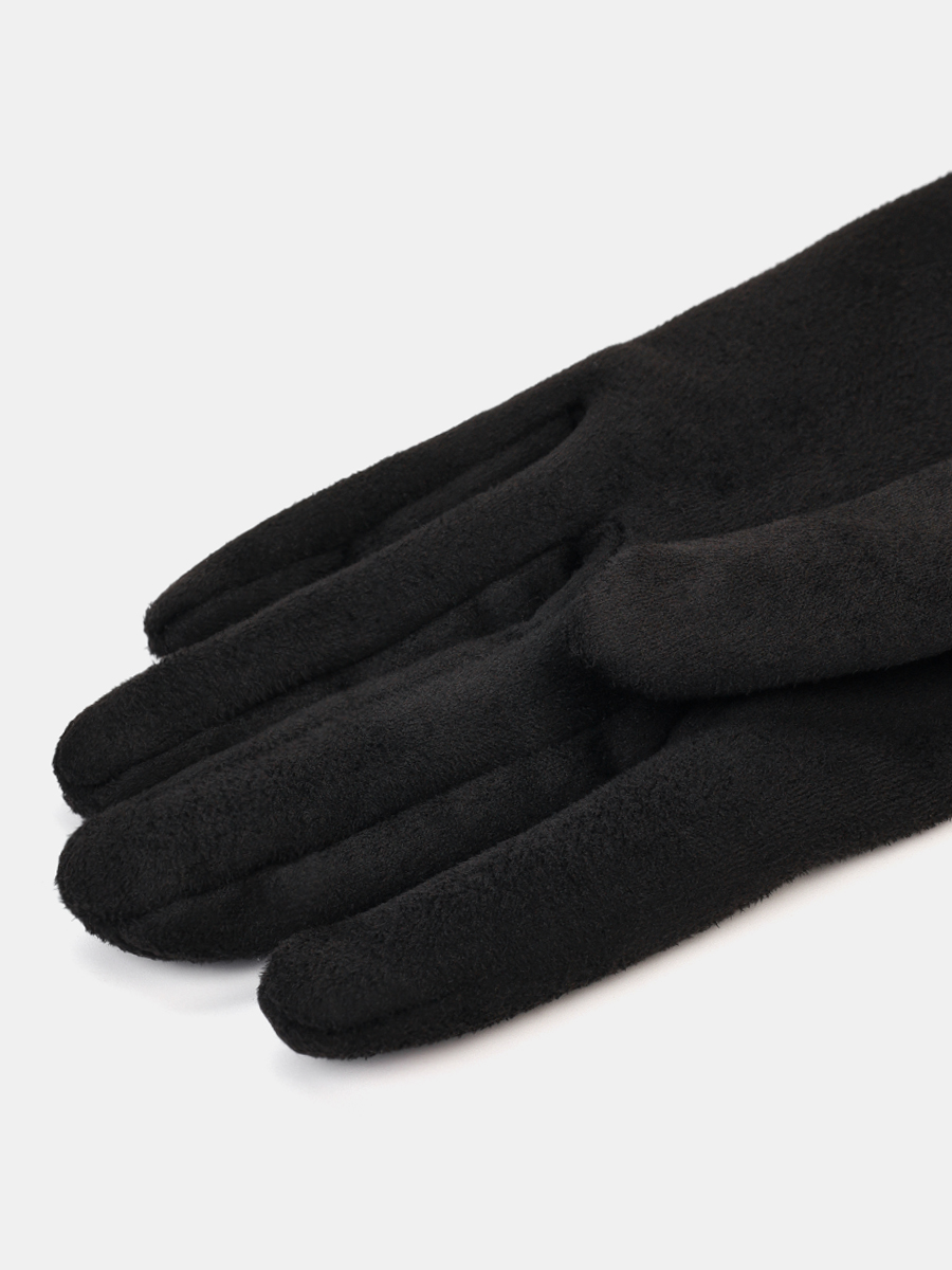 LB-PH-98-RF-black-M_Н Перчатки жен.текстиль 100% полиэстер,р.М черные