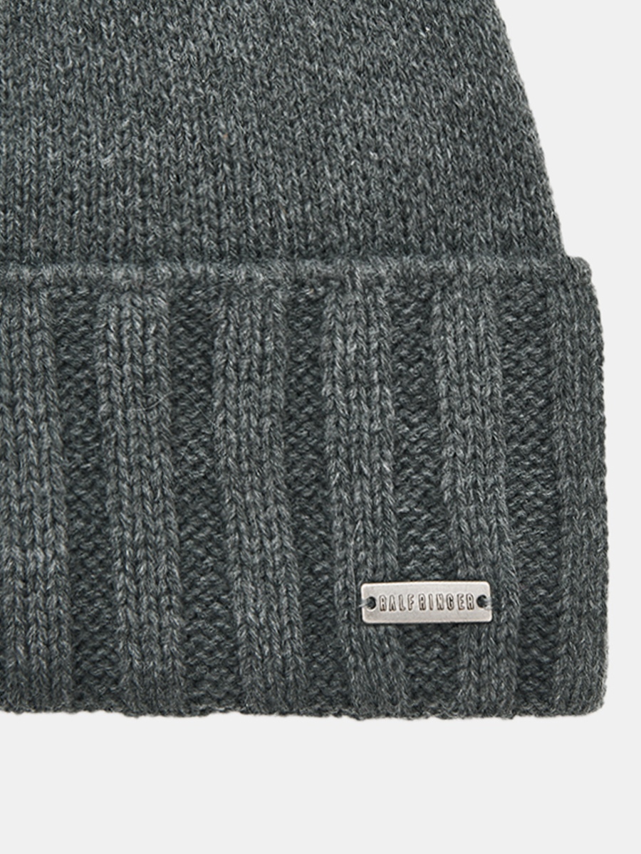 АУГЧ094900_Н Шапка мужская Ralf Ringer 70%шерсть,30%акрил,сер