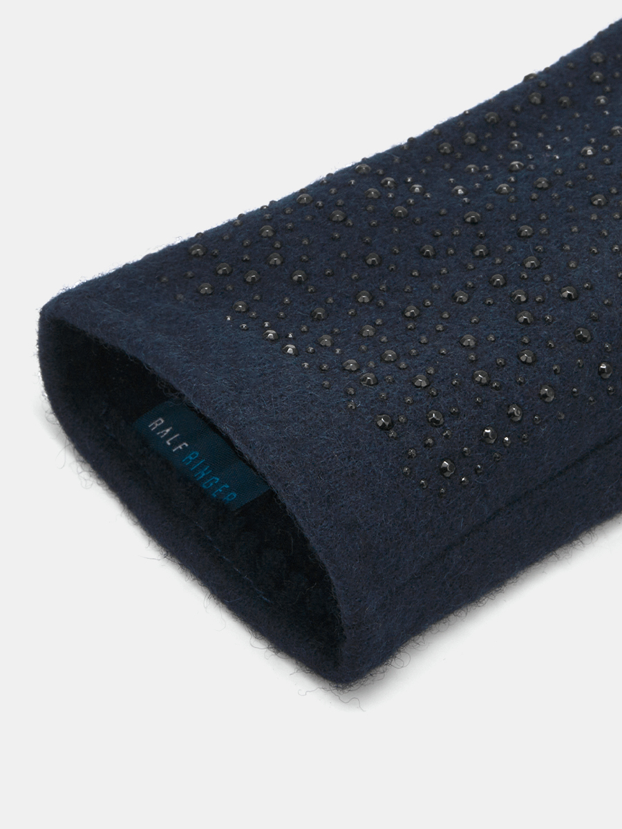 LB-PH-42-RF-navy-S_Н Перчатки жен.трикотаж 80%шерст ь,20% нейлон,р.S темно-синие