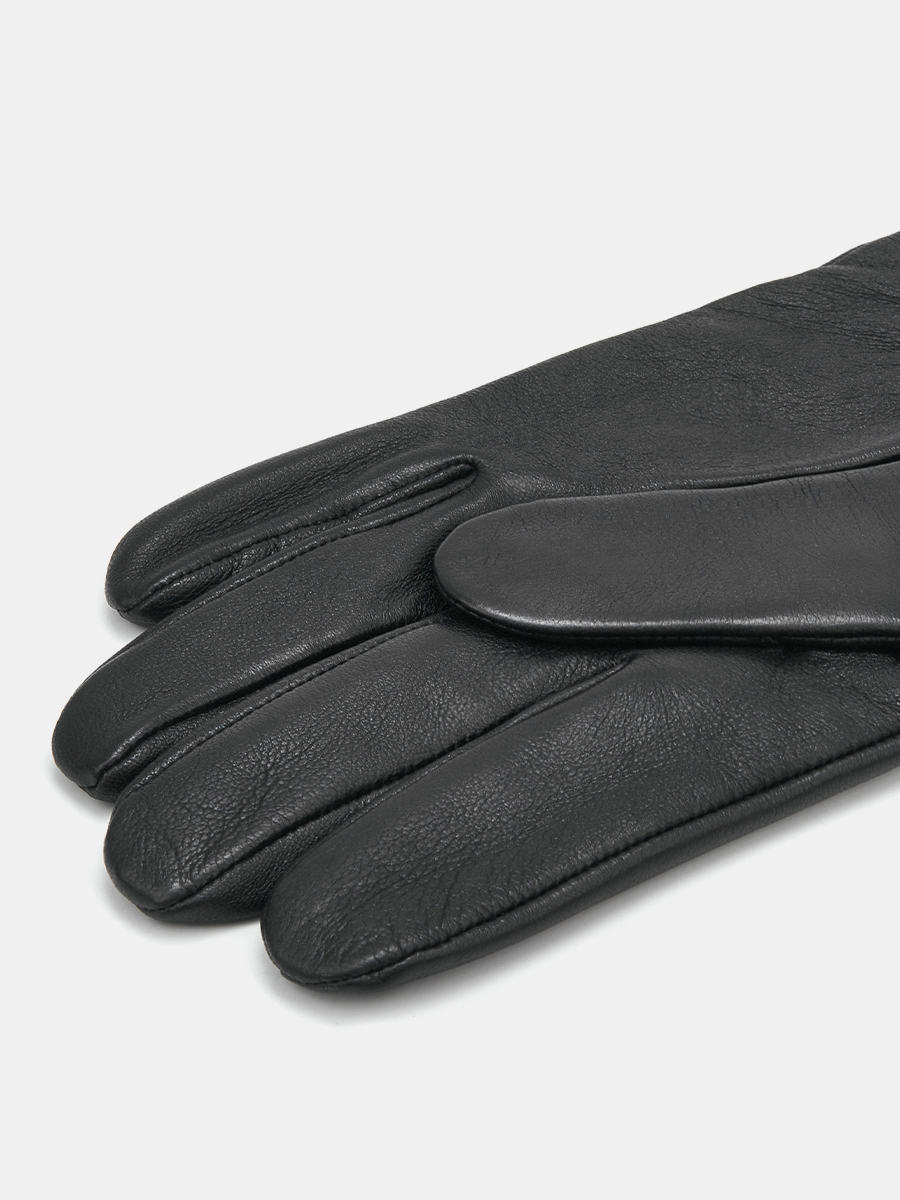 LB-0803-RF-black-8_Н Перчатки муж.нат.кожа70%шерсть 30% акрил р.8 черные