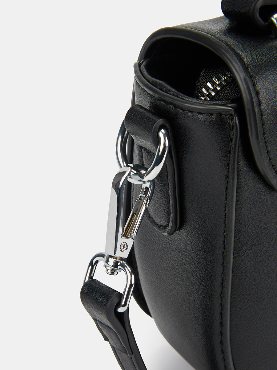 Сумка женская, черная, 22x5x19