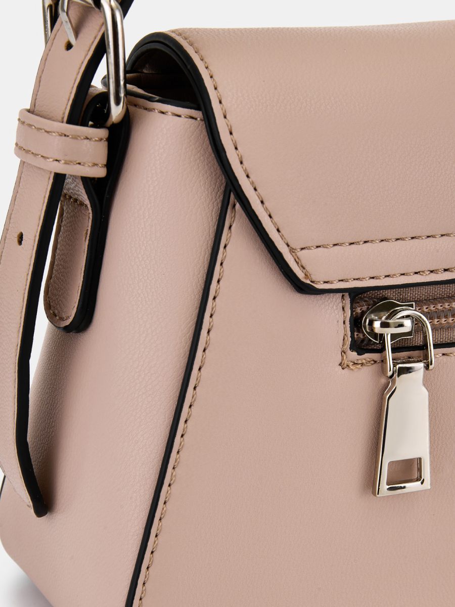 338100/03-06RF Сумка женская,искусственная ко жа,12x25x7,бежевая