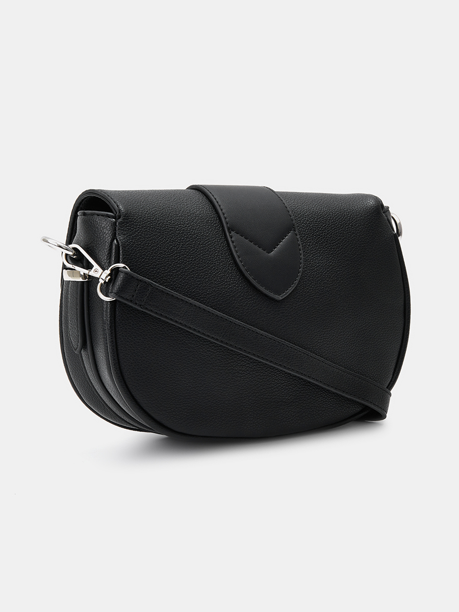 Сумка кросс боди женская, черная, 17x24x6