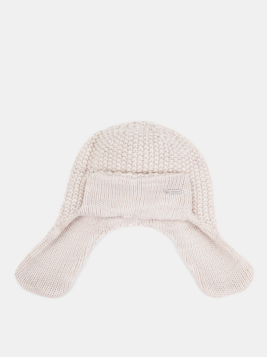 110323P-18721-33 Шапка ушанка женская,50%шерсть 50%акрил,молочная