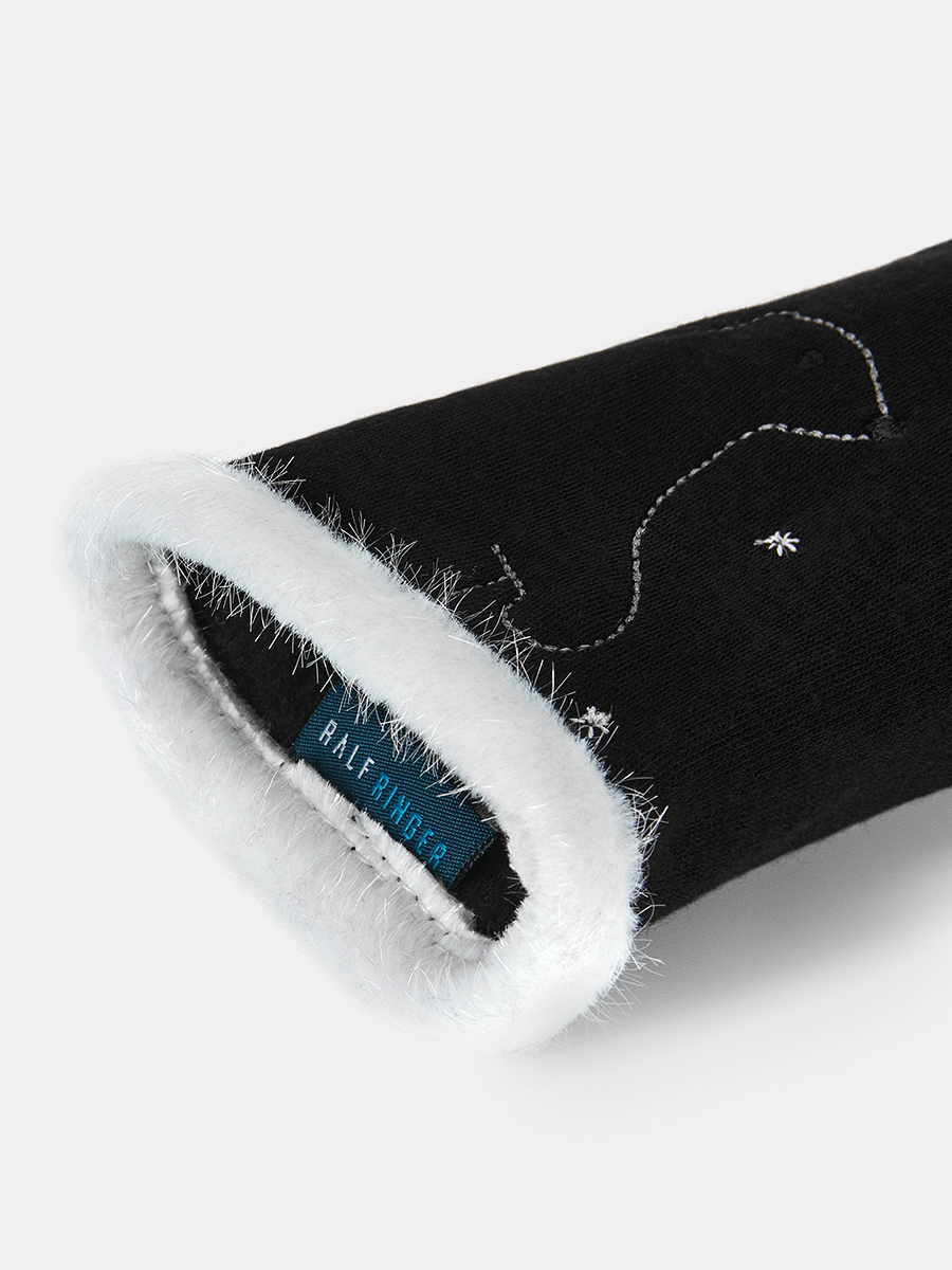 LB-PH-89-RF-black-M_Н Перчатки женские трикотаж подкладка р.M черные