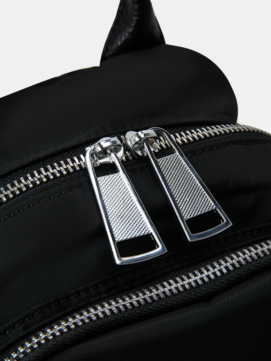 25027/10 Рюкзак жен.BAGGINI иск.кожа+те кстиль 26х30х10 черный