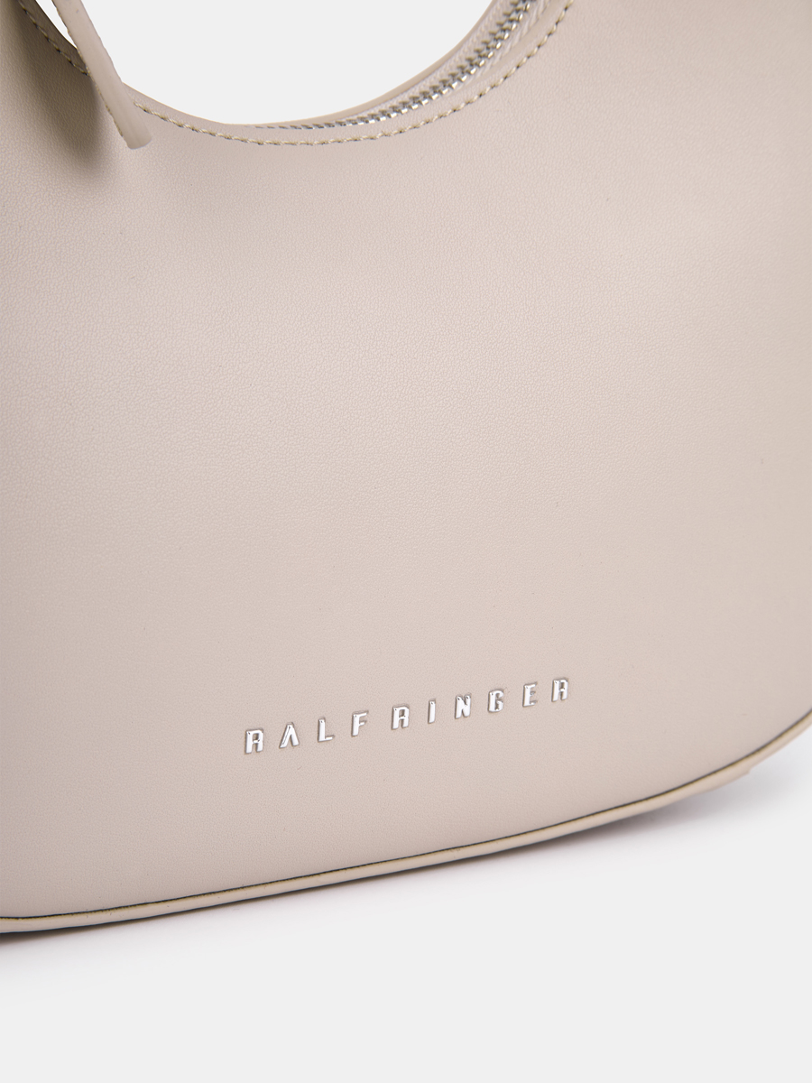 Сумка женская из натуральной кожи, бежевая, 24,5х6,5х18