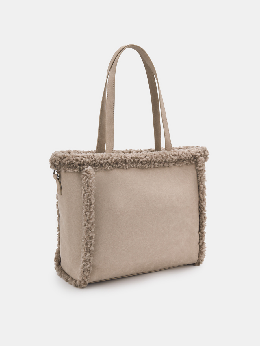 Сумка женская, бежевая, 38*13*27