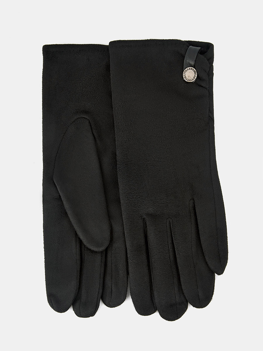 142322P-13757-01_Н Перчатки женск.Ralf Ringer, 100%полиэстер,б/р.черные