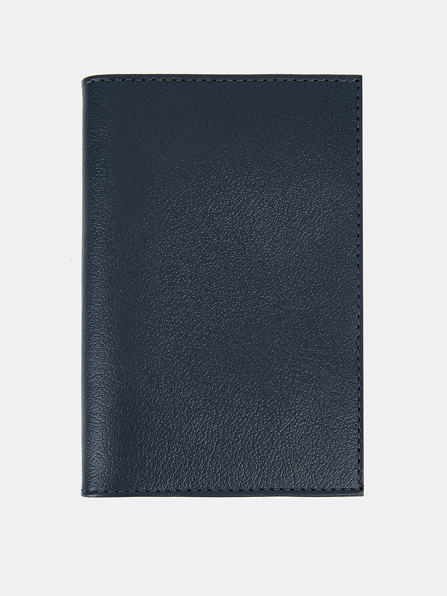 АУГЮ007600 Обложка для паспорта мужская натур.кожа,95*137*2,синяя