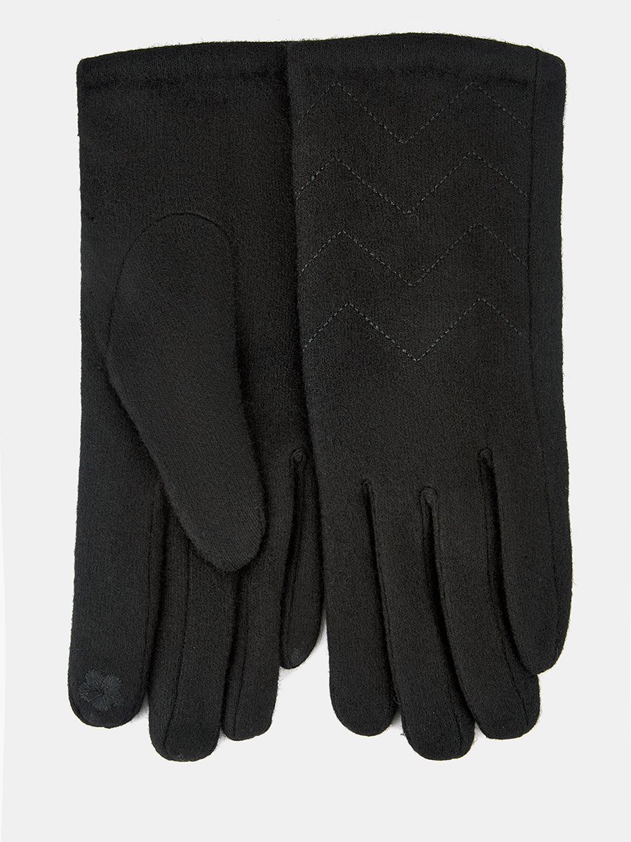 142322P-13759-01_Н Перчатки женск.Ralf Ringer,70% шерсть,30%полиэстер,б/р.черные
