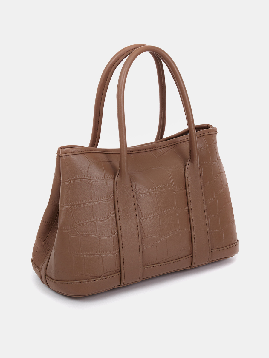 38113/33 Сумка женская,иск.кожа BAGGINI 30*20*14 темно-бежевая