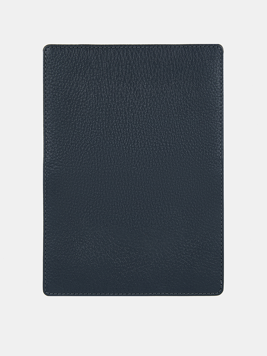 АУГЮ008500 Обложка для паспорта мужская натур.кожа,95*135*5,синяя