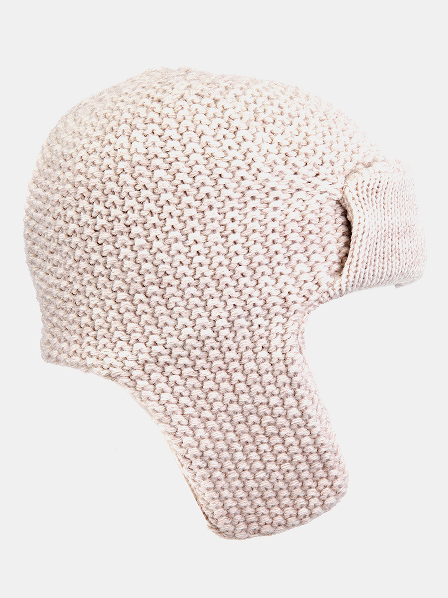 110323P-18721-33 Шапка ушанка женская,50%шерсть 50%акрил,молочная