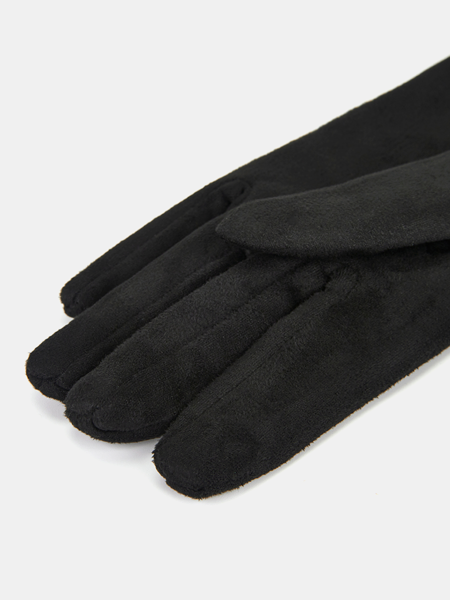 RH55-1_Н Перчатки женские 90%полиэстер, 10%эластан черные