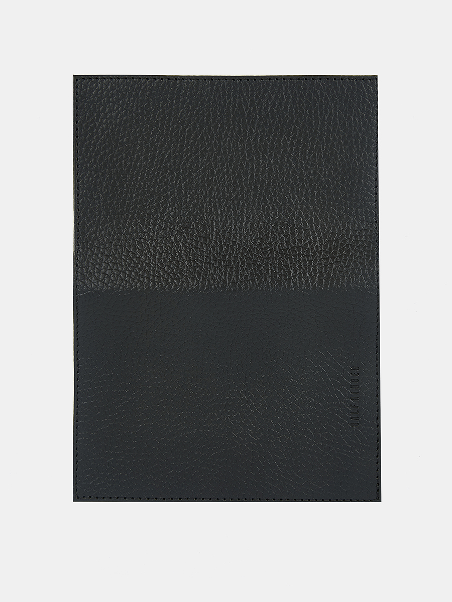 АУГЮ007500 Обложка для паспорта мужская натур.кожа,95*137*2,черная