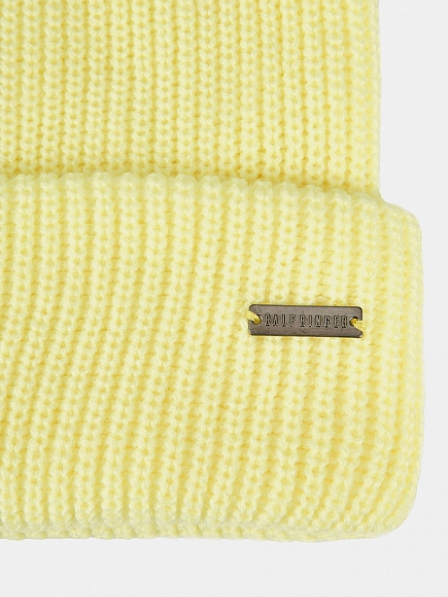 110323P-18839-19_Н Шапка женская,100% акрил ,желтая