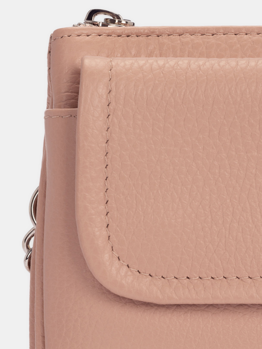 АУГС199900 Сумка женская нат.кожа 260х155х60 пудровая