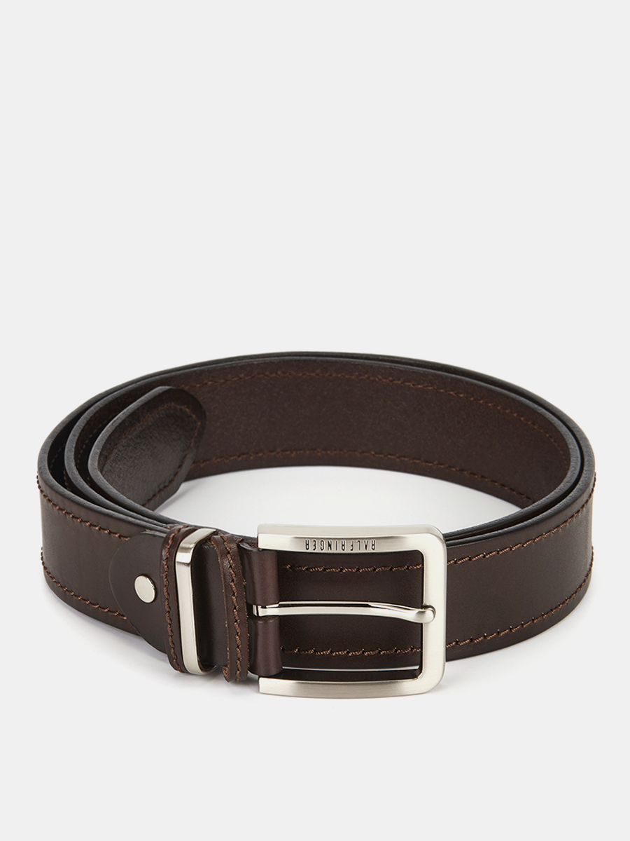 ALEKSIN05-P-02 Ремень мужской Ralf Ringer,нат ур.кожа,3,8*110-130см,т,коричн