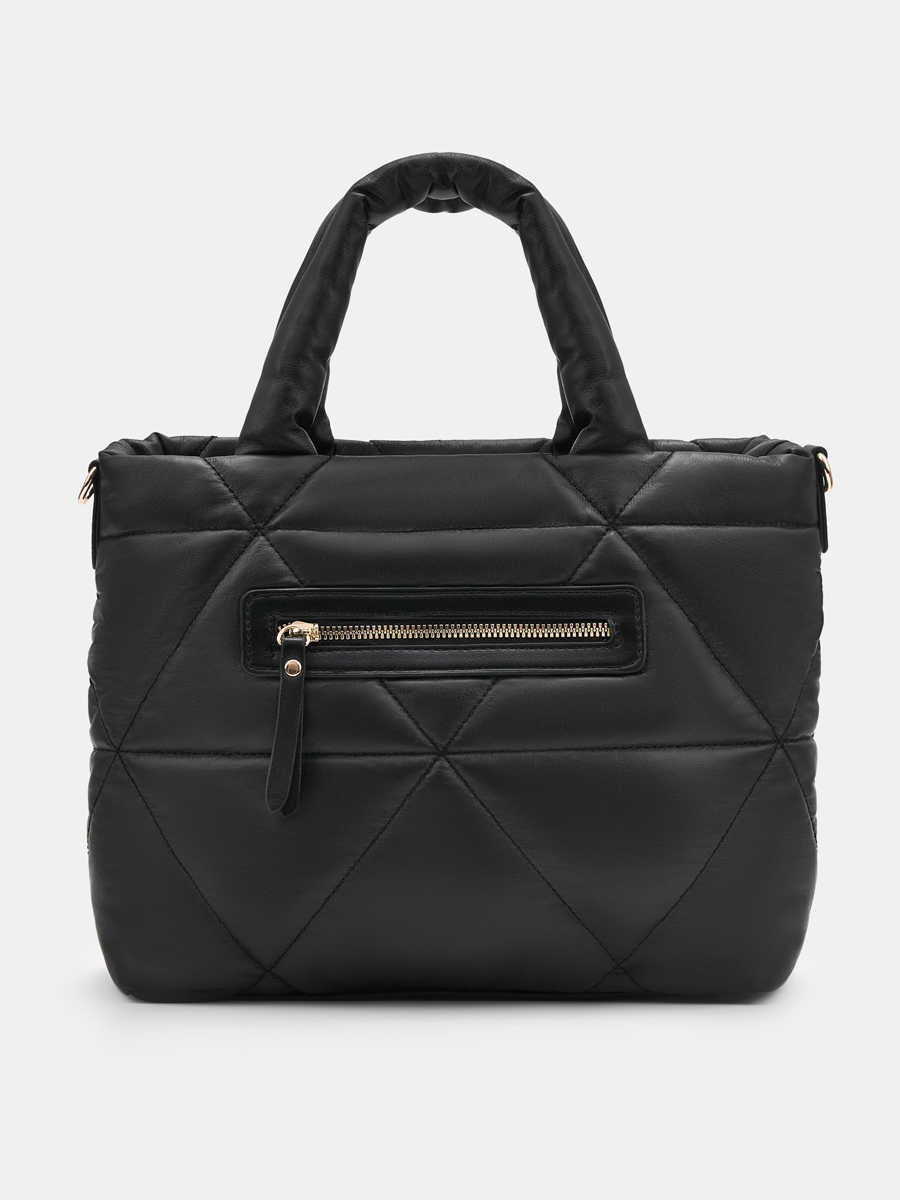 АУГС332100 Сумка женская искусственная ко жа,280х120х250,черная