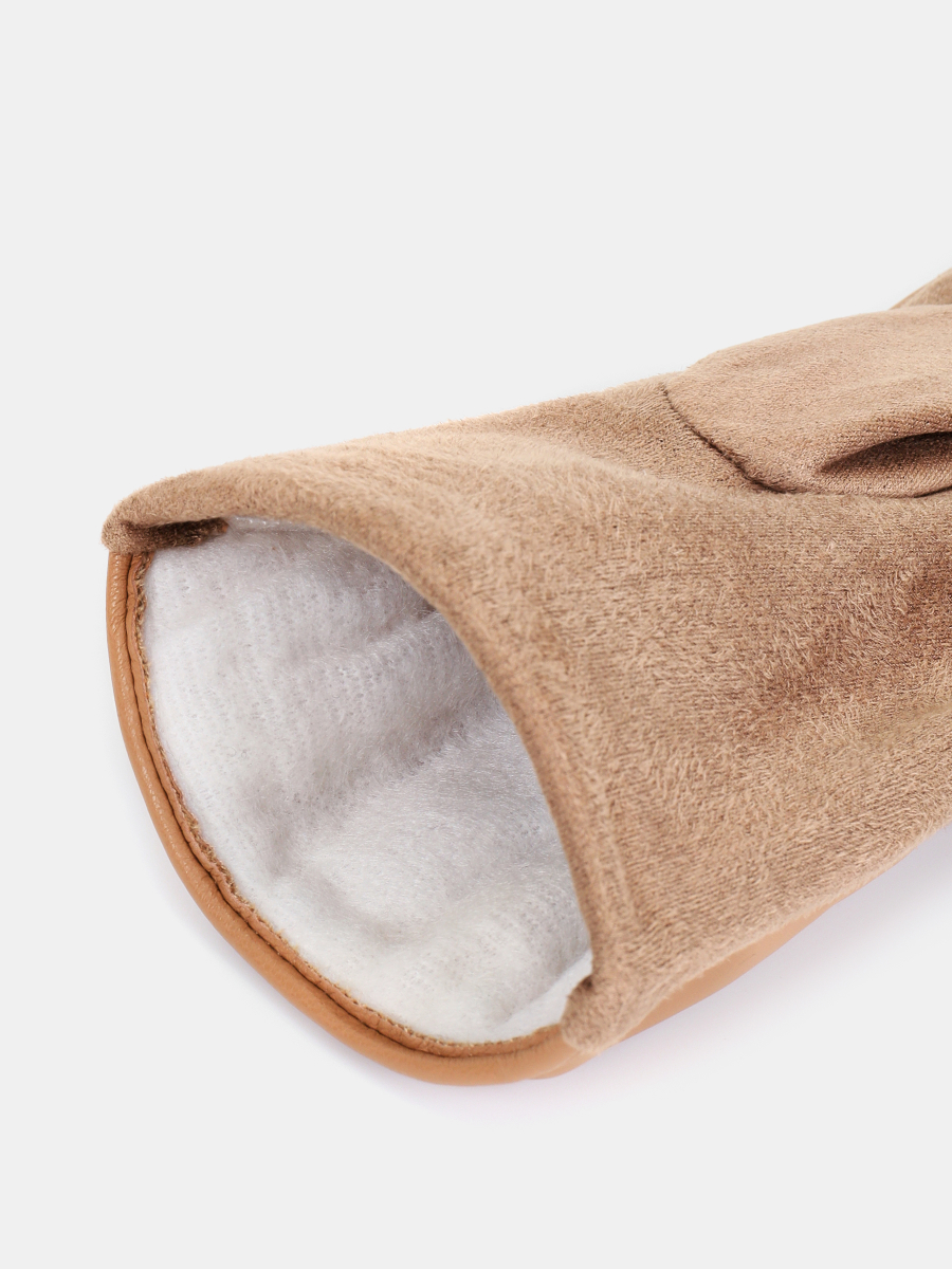 142322P-13793-12_Н Перчатки женские,100%полиэстер ,бежевые