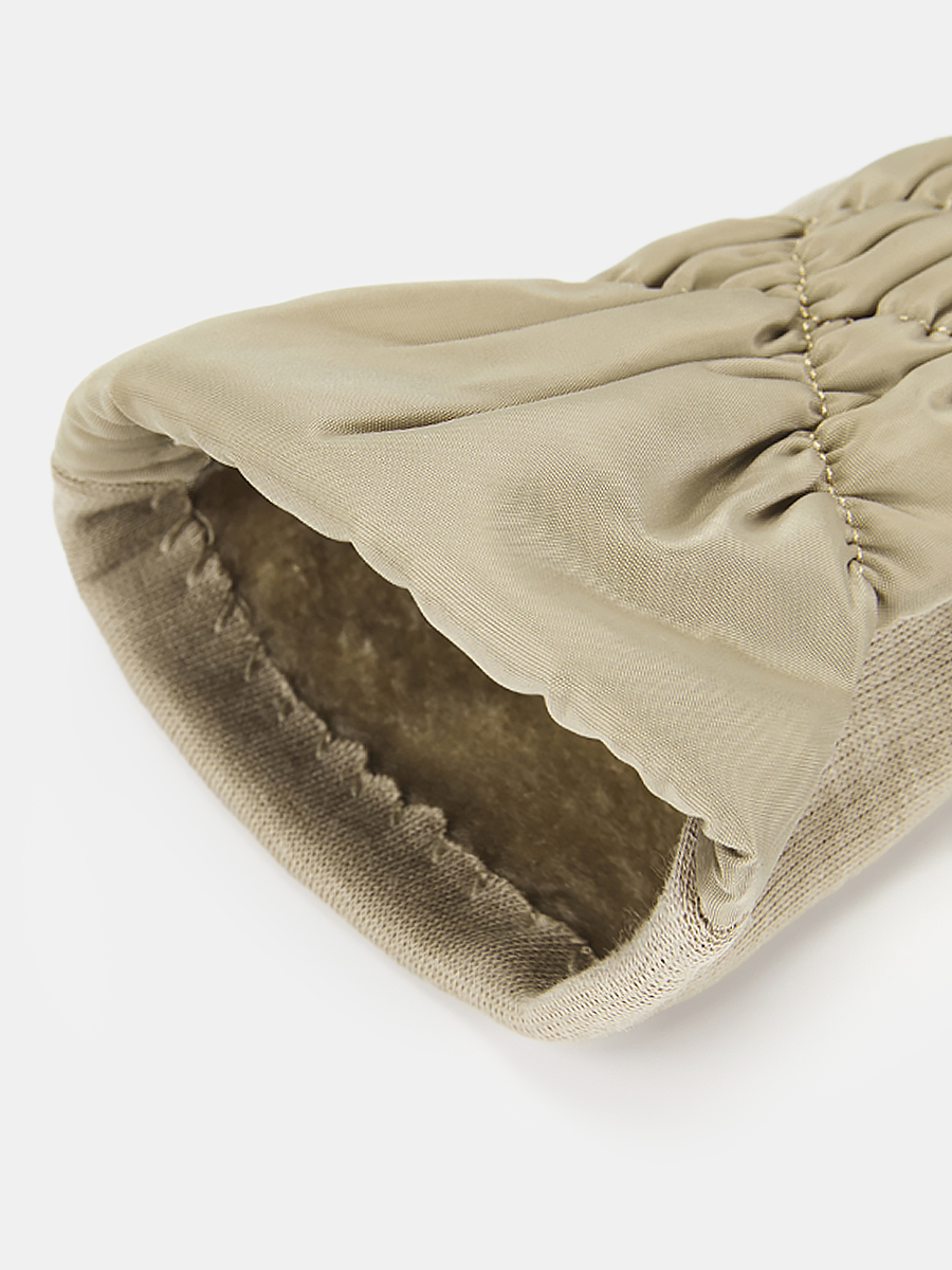 АУГП112000_Н Перчатки жен.Ralf Ringer,68%по лиэст,27%хлоп,5%эласт1раз,беж