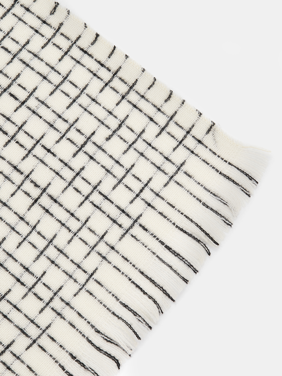 АУГШ108900 Палантин женск.Ralf Ringer50%п олиэстер50%хлопок,68*180,бел/з