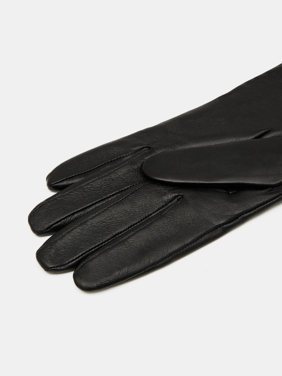 LB-4909-1-RF-black-6.5_Н Перчатки женские 100%кожа  р.6,5 черные