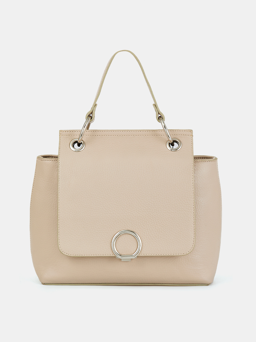 Сумка сэтчел женская, бежевая, 32х12,5х10