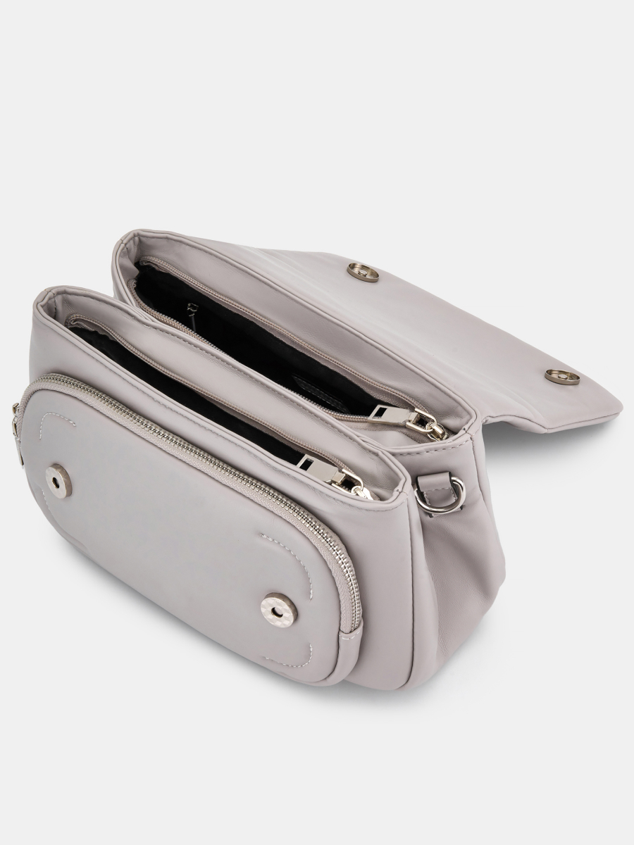 Сумка женская, серая,17x26x9