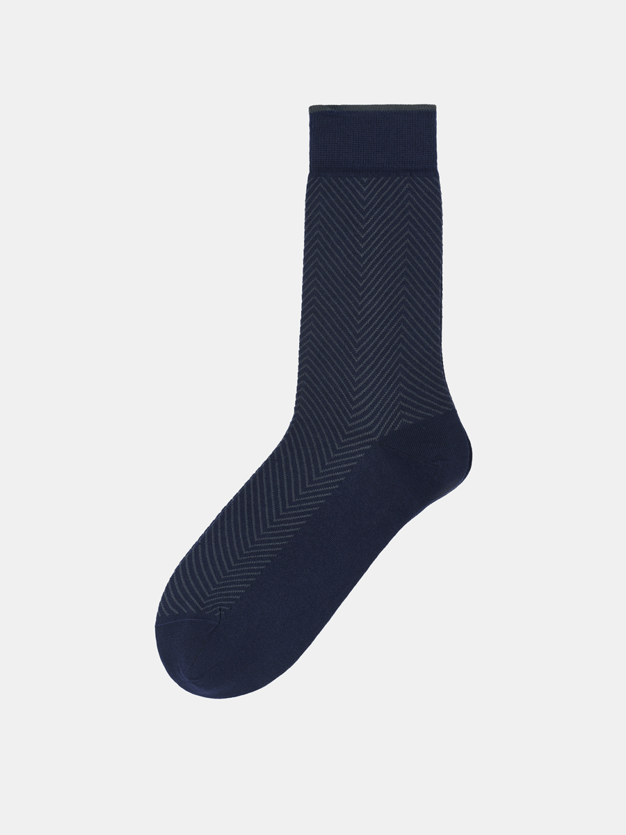 АУОН054100_Н Носки мужские р.25 хлопок 80% полиамид 20%,синие