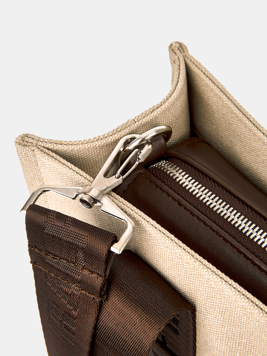 Сумка женская, бежевая, 36x11,5x29