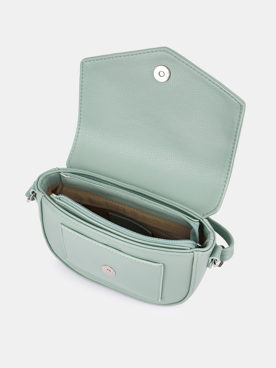 Сумка женская, мятная, 21x6x15