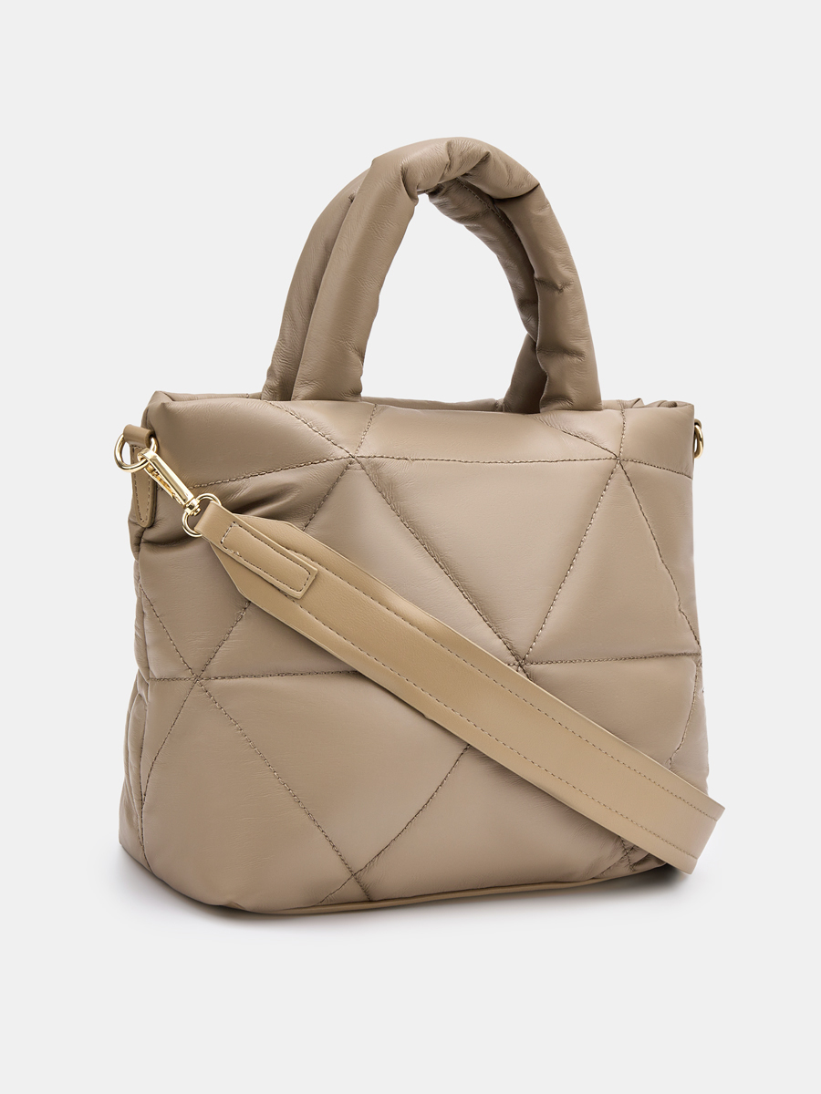 Сумка женская, бежевая, 28х12х25