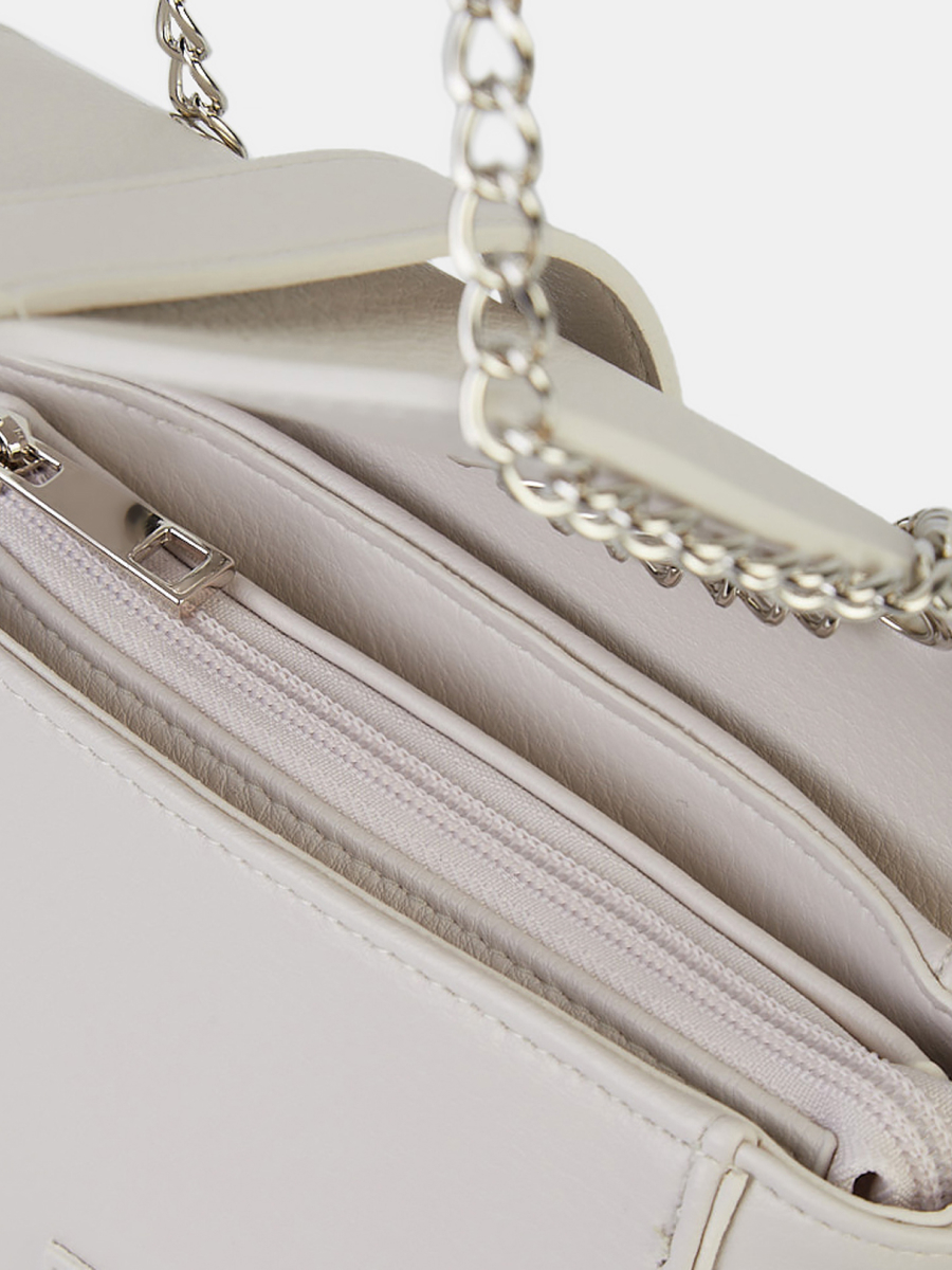 Сумка женская, бежевая, 15х17х7