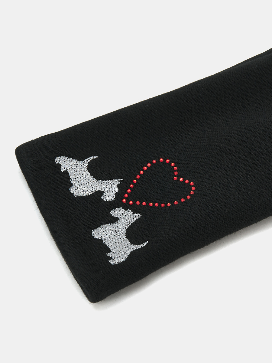 АУГП108900_Н Перчатки женские Ralf Ringer, текстиль,один размер,черные