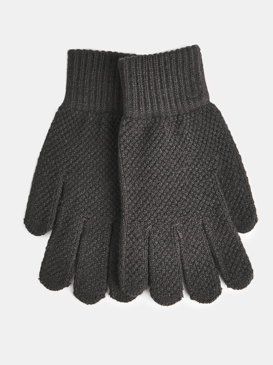 АУГП113700_Н Перчатки муж.Ralf Ringer,70%ак рил,30%шерсть,1 размер,сер