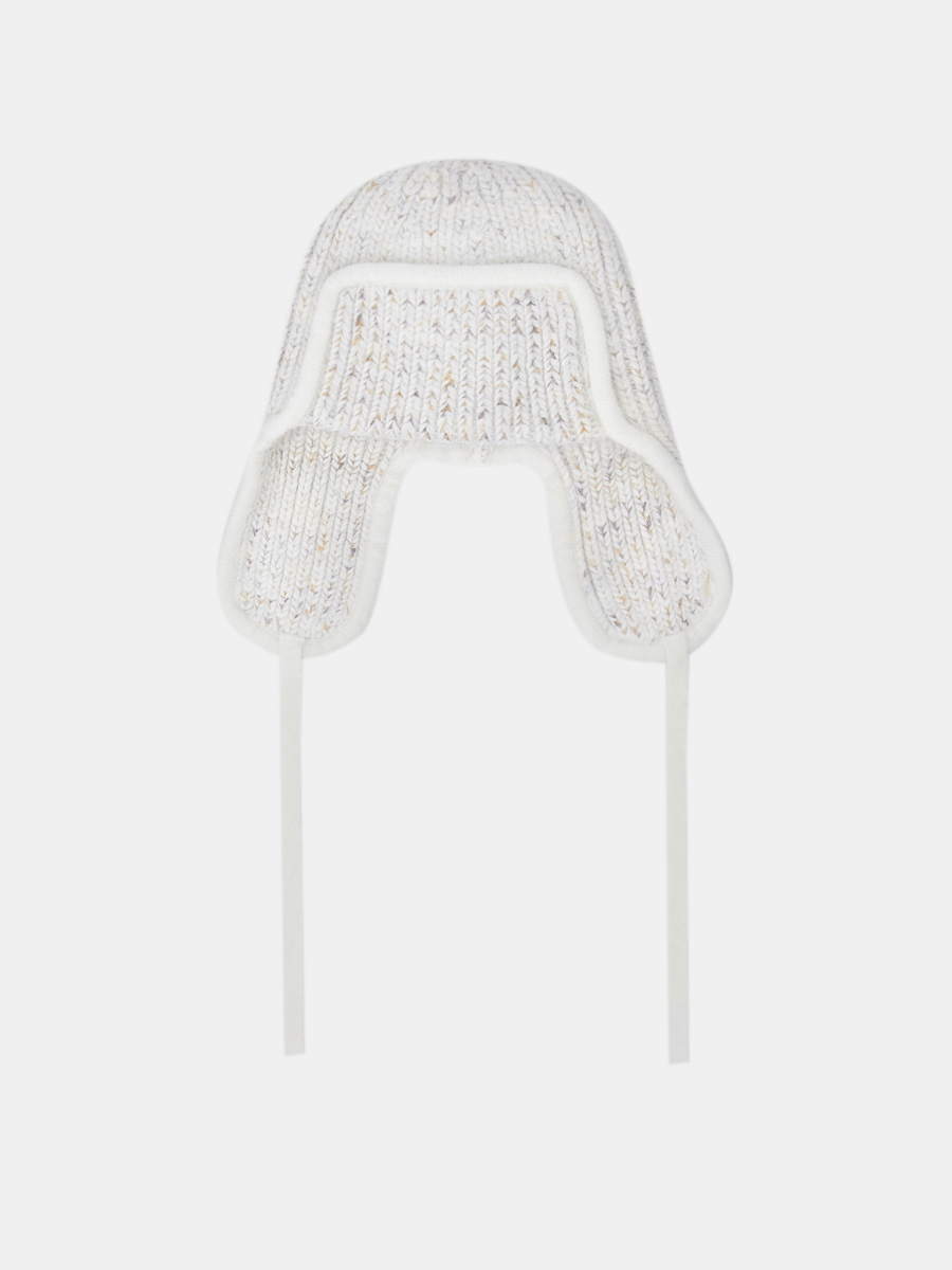  Шапка ушанка женская, бежевая