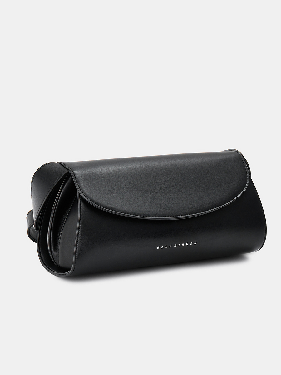 Сумка багет женская, черная, 13x29x11