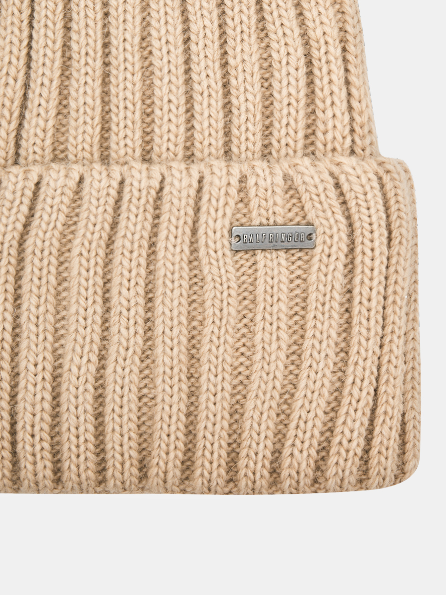 АУГЧ091900_Н Шапка женская Ralf Ringer 50%шерсть,50%акрил,песочная
