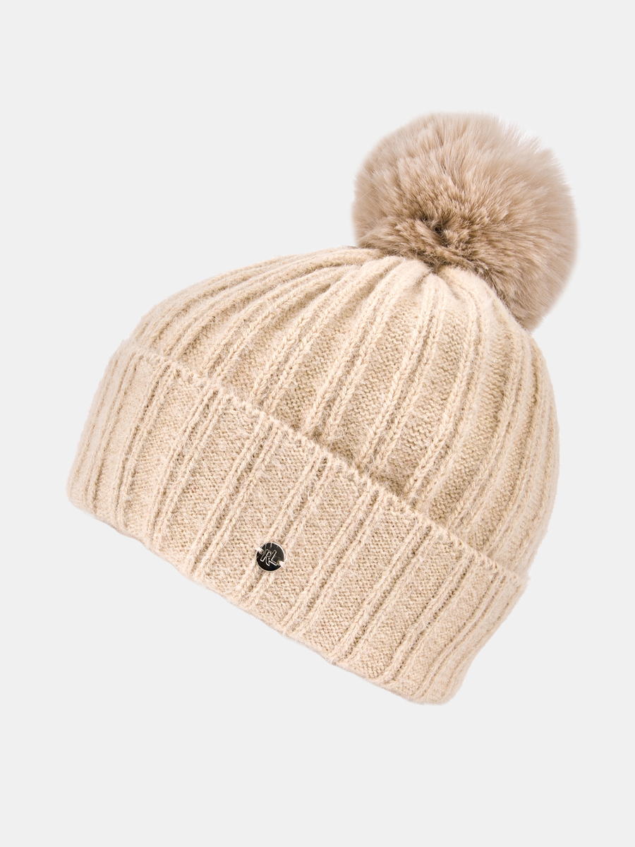 110322L-15642-12_Н Шапка женская Russian Look50%а крил,30%нейлон,20%ш,б/разм беж