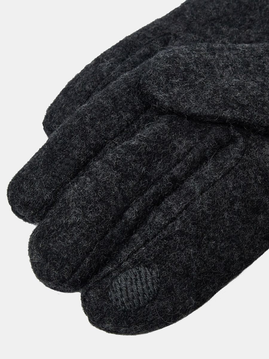 RMM4-9_Н Перчатки муж.90%шерсть/ 10%эластан темно-серые