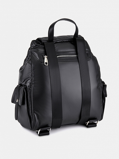 RR-111-117-41-4 Рюкзак женский,нейлон 90%/экок ожа 10%,290x140x400,черный