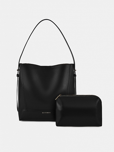 АУГС333100 Сумка женская искусственная ко жа,280x100x290,черная