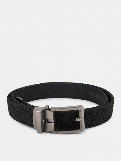 150413P-22346-01 Ремень мужск.Ralf Ringer полиэ стер90%кожа нат10%,120х3,5,чер