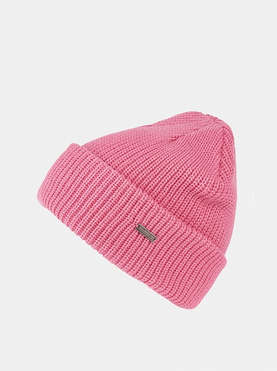  Шапка женская вязаная, темно-розовая