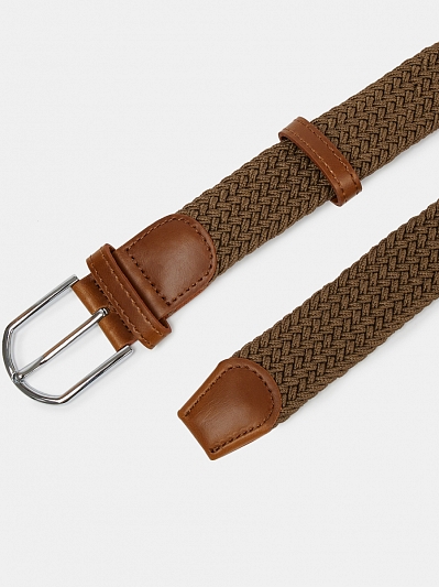 MTCP3504-37_Н Ремень мужской,90%полиэст,10% полиурет,3,5*110-130см,св-кори
