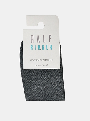 АУОН064000 Носки женск.хлопк.с принтом&quot;Ба бочка&quot;(бус.и люр) р.25 серые