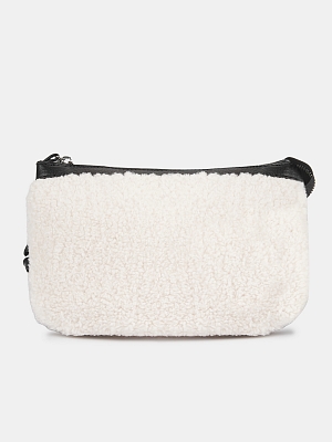 R25056/30/10 Сумка женская, искуственная ко жа,50x230x150,бел-черная