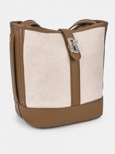 28005-3/31/23 Сумка женская,иск.кожа BAGGINI 18*22*13,бежевая/песочная